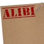 File folder stamped "Alibi"